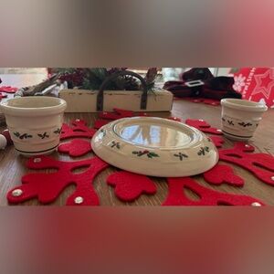 Longaberger pottery candle set!! A true unicorn!!!